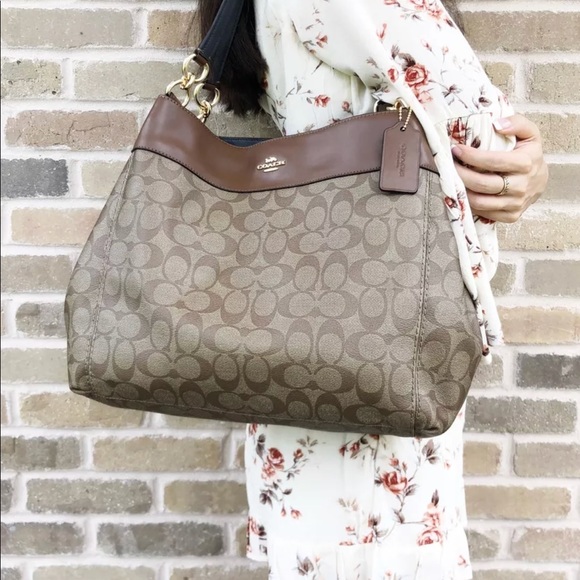 Coach Lexy Shoulder Bag Signature Canvas/Leather - Picture 8 of 11